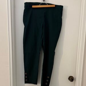 Roz & Ali Dark Green Ankle Pants